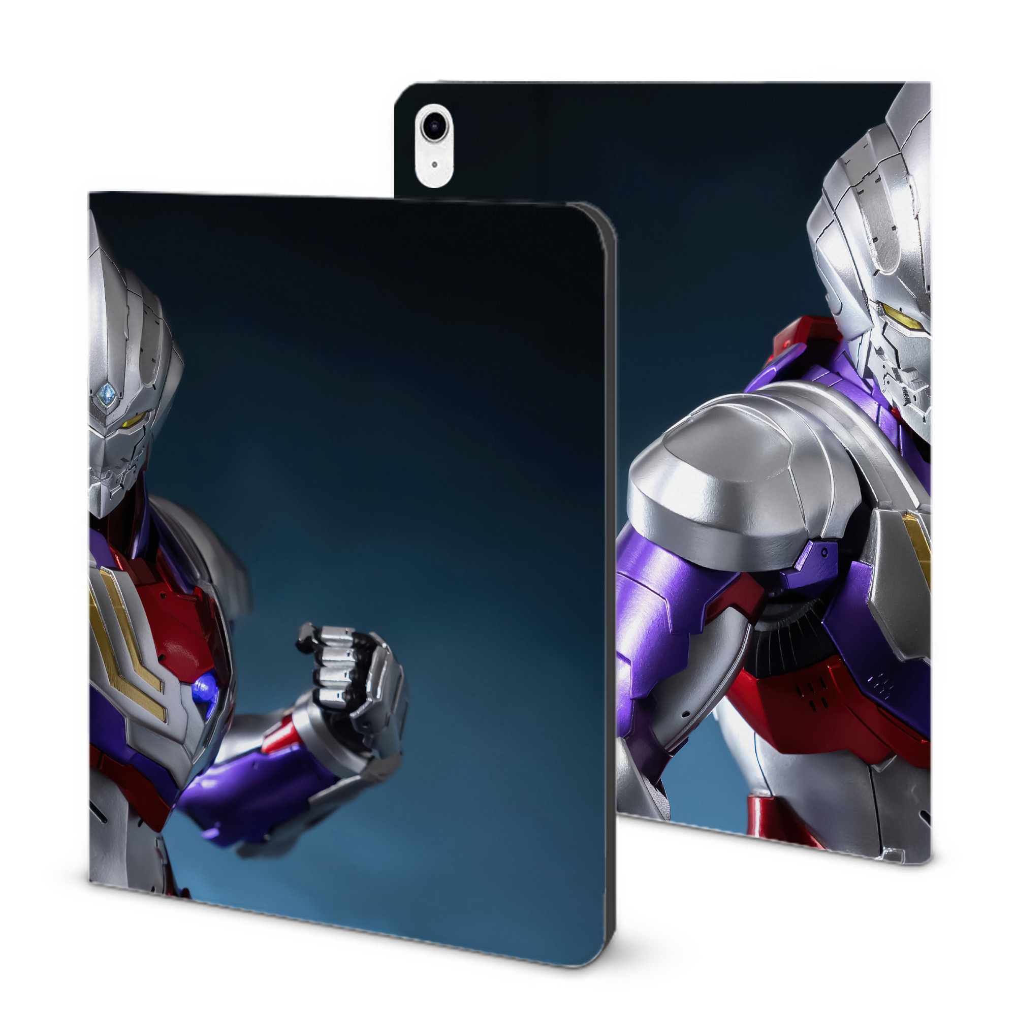（画像用） ウルトラマン Ultraman IPad ケース ブック型 PUレザー TPU 耐衝撃 軽量 薄型 ペン収納なし 全面保護 IPad 各モデル対応